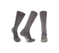 DANISH ENDURANCE Running Compression Socks, Flight Socks, 21-26mmHg, Graduated, for Men & Women, Unisex, Grey/Black, 39-42