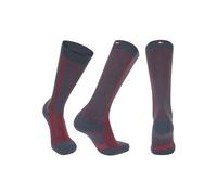 DANISH ENDURANCE Running Compression Socks, Flight Socks, 21-26mmHg, Graduated, for Men & Women, Unisex, Grey/Red, 6-8