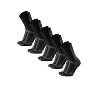 DANISH ENDURANCE Running Socks for Long Distances, Targeted Cushioned for Men & Women, Unisex, 3 or 5 Pack, 5xBlack/Grey, 3-5
