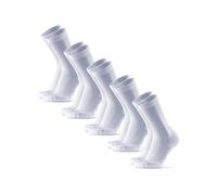 DANISH ENDURANCE Running Socks for Long Distances, Targeted Cushioned for Men & Women, Unisex, 3 or 5 Pack, 5xWhite, 6-8