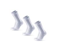 DANISH ENDURANCE Running Socks for Long Distances, Targeted Cushioned for Men & Women, Unisex, 3 or 5 Pack, White 3-pack, 6-8