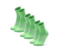 DANISH ENDURANCE Running Socks Precision-Fit, Lightweight, for Men & Women, Unisex, 3 & 5 Pack, Green/Grey, 6-8
