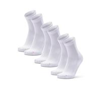 DANISH ENDURANCE Running Socks Precision-Fit, Lightweight, for Men & Women, Unisex, 3 & 5 Pack, White, 6-8