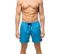 DANISH ENDURANCE Swimming Shorts Men, Quick-Dry Swim Shorts, Lightweight, with Mesh Lining, Bright Blue, L