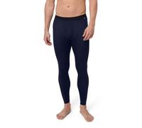 DANISH ENDURANCE Thermal Leggings Men with Optional Fly, Merino Wool Long Johns, Warm Base Layer Bottoms, Dark Navy, L