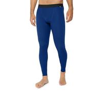 DANISH ENDURANCE Thermal Leggings Men with Optional Fly, Merino Wool Long Johns, Warm Base Layer Bottoms, Navy, XL