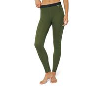 DANISH ENDURANCE Thermal Leggings Women, Merino Wool Base Layer Women, Ladies Thermal Leggings, Green, M