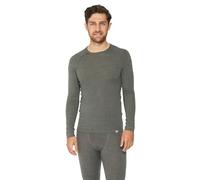 DANISH ENDURANCE Thermal Top for Men, Merino Wool Base Layer Men, Long Sleeve Warm Thermal Underwear, Dark Grey, XL