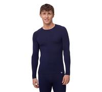 DANISH ENDURANCE Thermal Top for Men, Merino Wool Base Layer Men, Long Sleeve Warm Thermal Underwear, Dark Navy, XXL