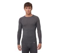 DANISH ENDURANCE Thermal Top for Men, Merino Wool Base Layer Men, Long Sleeve Warm Thermal Underwear, Dark Grey, XXL