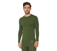 DANISH ENDURANCE Thermal Top for Men, Merino Wool Base Layer Men, Long Sleeve Warm Thermal Underwear, Green, 3XL
