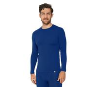 DANISH ENDURANCE Thermal Top for Men, Merino Wool Base Layer Men, Long Sleeve Warm Thermal Underwear, Navy, 3XL