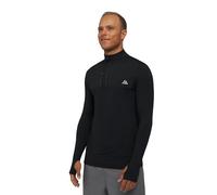 DANISH ENDURANCE Thermal Top for Men, Merino Wool Base Layer Men with Optional Zipper, Warm Thermal Underwear, Black, L
