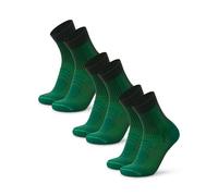 DANISH ENDURANCE Walking Socks Merino Wool Lightweight, Anti Blister Hiking Socks, Breathable Trekking Socks, for Men & Women, Unisex, 3 Pack, Green 3-5