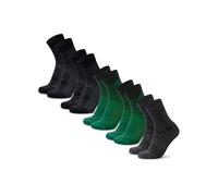 DANISH ENDURANCE Walking Socks Merino Wool Lightweight, Hiking Socks, Trekking, for Men & Women, Unisex, 5 Pack Multicolour (2xGreen,2xBlack,1xDark Grey) 6-8