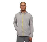 DANISH ENDURANCE Windbreaker Jacket, Packaway Running Jacket Mens, Lightweight Windcheater Jackets for Men, with Hood, Silver Grey, L