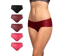 DANISH ENDURANCE Women's Invisible Hipster Panties, Sport Knickers, No-Show Underwear, Microfiber 3 or 5 Pack