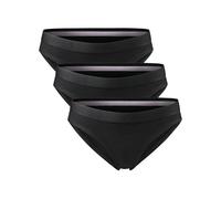 DANISH ENDURANCE Women's Knickers, Organic Cotton Underwear, Panties, Soft Ladies Pants, Comfortable Bikini Briefs, For Daily Wear, 3 or 6 Pack, Black, XXL