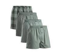 DANISH ENDURANCE Woven Boxers for Men, Cotton Boxer Shorts, Loose Fit, Multipack, 4 or 6 Pack, Assorted Green/Stripes Mix, XXL