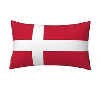 Danish flag 13x21 Pillow Case-Soft Plush Velvet Pillow Cover with Hidden Zip, Decorative Cushion Cover for Bed Sofa Car Home Decor