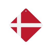 Danish flag 4 Pcs Car Air Freshener Cards, Hanging Disposable Card Fresheners for Vehicles, Lavender Scented