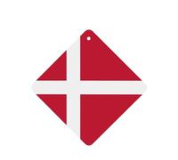Danish Flag Car Air Fresheners Cards - Set Of 4 Pieces,For Cars & Home, Long-Lasting Lavender Fragrance