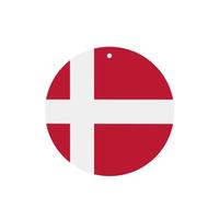 Danish flag Car Air Fresheners Set of 4-Long-Lasting Lavender Scented Hanging Cards for Vehicle Interior, Double-Sided Printed Fragrance Decor for Car Home Wardrobes