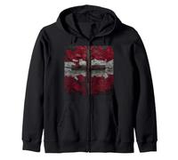 Danish Flag Cross Barbed Wire Christianity Zip Hoodie