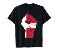 Danish Flag Denmark Solidarity Raised Fist of Resistance T-Shirt