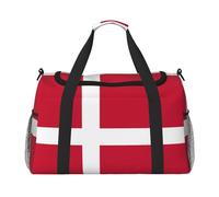 Danish Flag Lightweight Waterproof Large Capacity Handheld Shoulder Crossbody Travel Bag Personal Belongings Organizer Bag