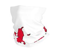Danish Flag Map print Cooling Multi Use Neck Gaiter Men's and Women's Summer Face Mask for Working, Running Sports