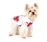 Danish Flag Map Print Lightweight Tank Top for Dogs Dog Shirts for Small Dogs Stretchy T Shirts Sleeveless Vest