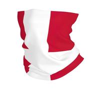 Danish flag print Cooling Multi Use Neck Gaiter Men's and Women's Summer Face Mask for Working, Running Sports