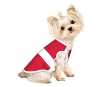 Danish flag print Dog Clothes T Shirts for Small Dogs Breathable Puppy Kitten Dog Shirts for Pet Dogs Cats