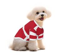 Danish Flag Print Dog Tshirt - Hawaiian Floral Pet Apparel For Puppy Top, Dog Christmas Outfit & Thanksgiving