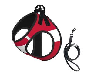 Danish Flag Print Pet Leash Vest,For Small Dogs,Adjustable And Comfortable Cat Puppy Essentials