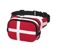 Danish flag Print Waist Bag Fanny Packs for Men&Women with Adjustable Belt for Outdoors Workout