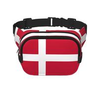 Danish flag Printed fashionable waist bag, unisex messenger bag, fashionable travel waist bag