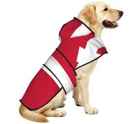 Danish flag Reflective Waterproof Dog Raincoat Jacket, Adjustable Hooded Pet Coat with Leash Hole,for Outdoor Use3XL