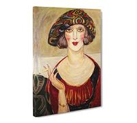 Danish Girl By Gerda Wegener Canvas Print | Gallery Wrapped 30mm Frame Wall Art | 24x16 inches | Ready to Hang | Classic People Picture | Living Room Bedroom Lounge Office
