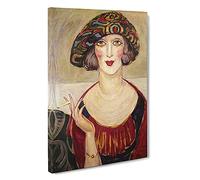 Danish Girl By Gerda Wegener Canvas Print | Gallery Wrapped 30mm Frame Wall Art | 30x20 inches | Ready to Hang | Classic People Picture | Living Room Bedroom Lounge Office