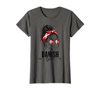 Danish Girl Denmark Flag Pride Woman Roots T-Shirt