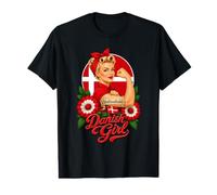 Danish Girl Denmark Flag Pride Woman Roots Value Graphic T-Shirt
