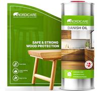 Danish Oil for Wood by Nordicare - Danish Oil Underlines The Natural Structure of The Wood (Oak, Cherry, Pine and More) - Wood Oil for Wooden Worktops - Food Safe Worktop Oil - Made in Denmark (1L)