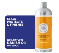 Danish Oil for Wood 500ml Naturally Polymerised Linseed Oil VOC Free & Environmentally Friendly Cutting Board Oil Butcher Block Oil | Works as a Stand Oil for Oil Painting | Food Safe Wood Sealer