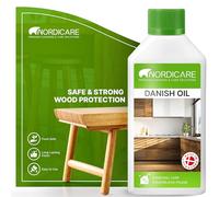 Danish Oil for Wood by Nordicare - Danish Oil Underlines The Natural Structure of The Wood (Oak, Cherry, Pine and More) - Wood Oil for Wooden Worktops - Made in Denmark (500ml)