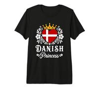 Danish Princess Denmark Flag Proud Danish Girl Premium T-Shirt