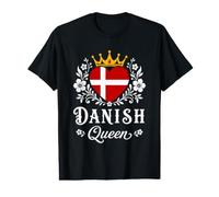 Danish Queen Denmark Flag Proud Danish Woman Value Graphic T-Shirt