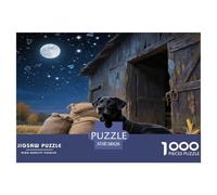 Danish Swedish Farm Dog 1000 Piece Jigsaw Puzzles Fun Challenging Modern Pet Dog Educational Game Beautiful Decoration Suitable for Children & People Aged 14+ 38x26cm/1000pcs
