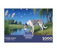 Danish Swedish Farm Dog 1000 Piece Jigsaw Puzzles Fun Challenging Modern Pet Dog Puzzles Game Beautiful Decoration for Women Men 38x26cm/1000pcs